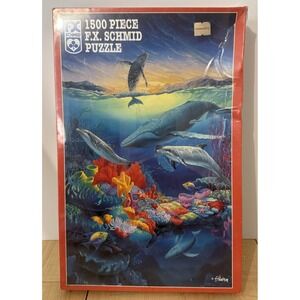F.X. Schmid Sunset Reef 1500 Piece Jigsaw Puzzle 33.5x21.5in Marine Ocean Scene